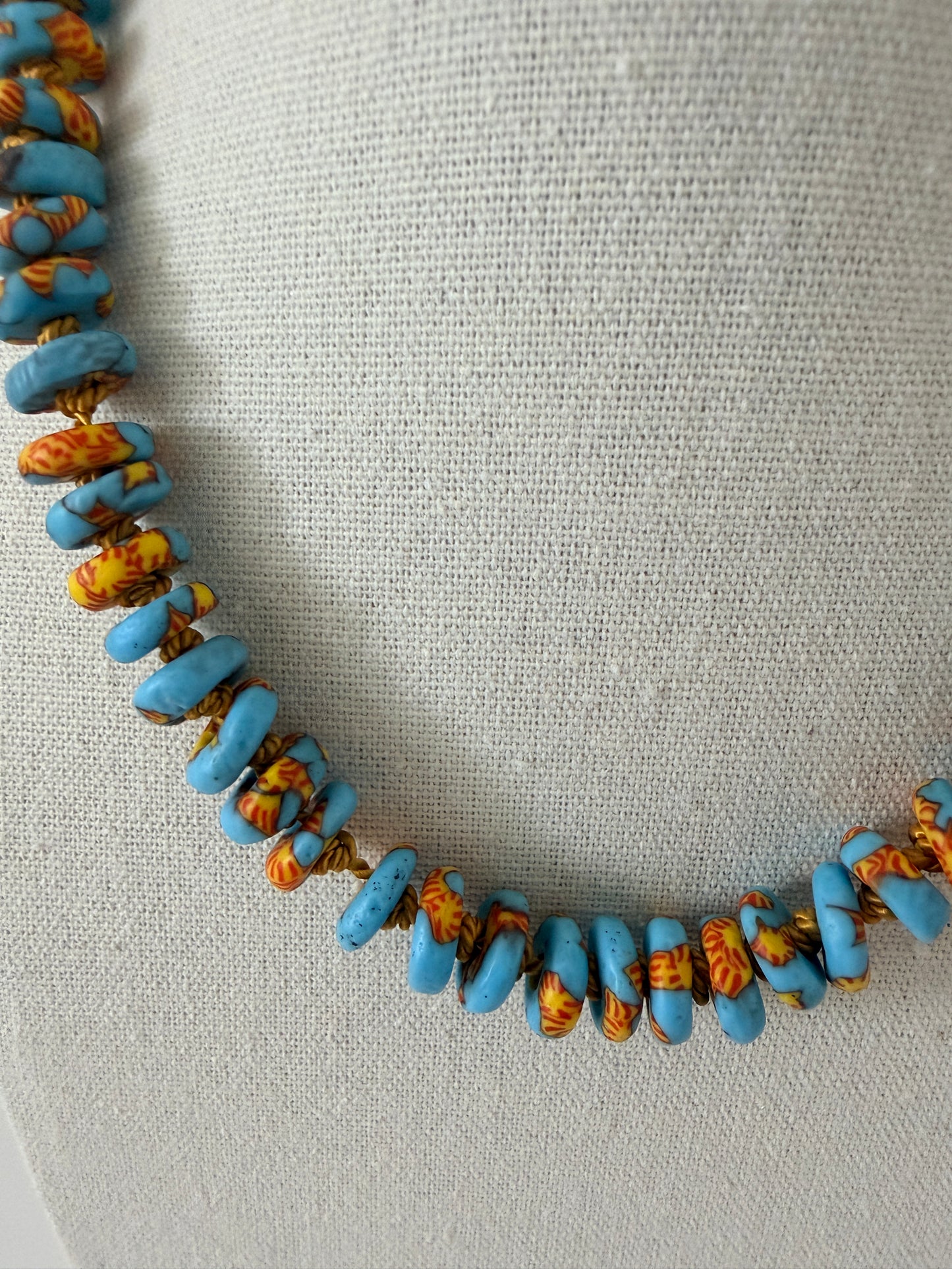 Blue African Glass Bead